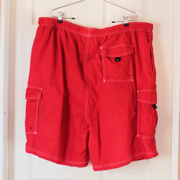 King Size Swim Shorts 3XL Trunks Red - Picture 2 of 7